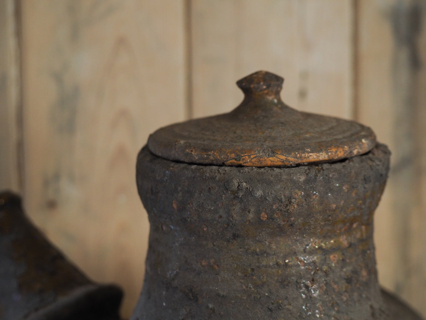 Antique Large 18th Century French Terracotta Walnut Oil Jar / Decorative Jug