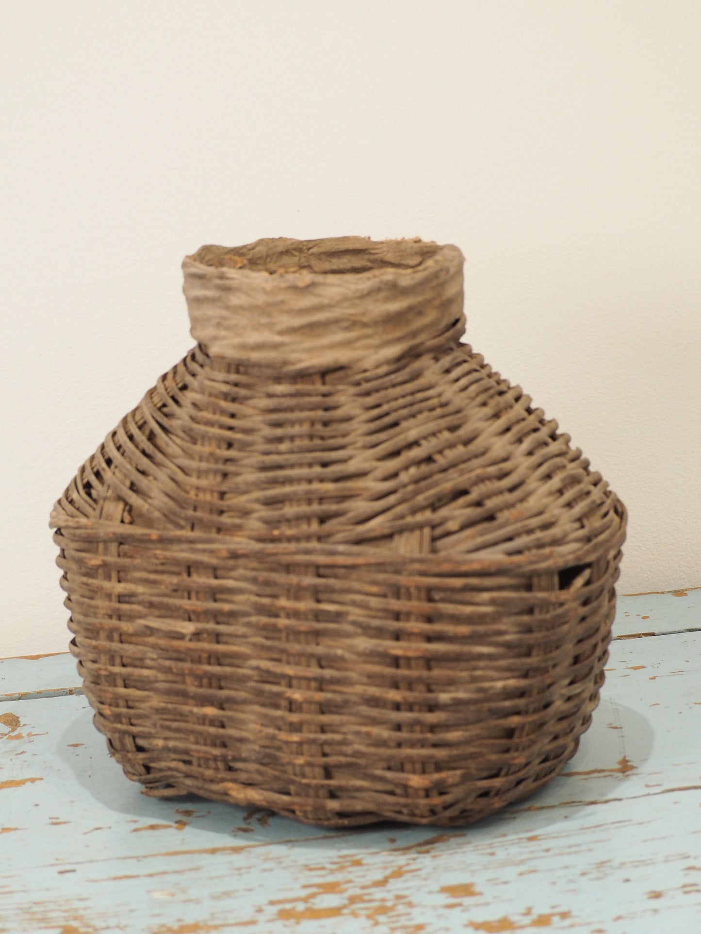 Antique Early 20th Century Chinese Woven Willow Oil Container / Wicker Jar (Sold Individually)