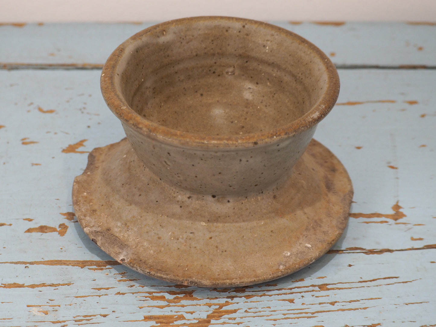 Antique French Stoneware Butter Churn / Confit Pot