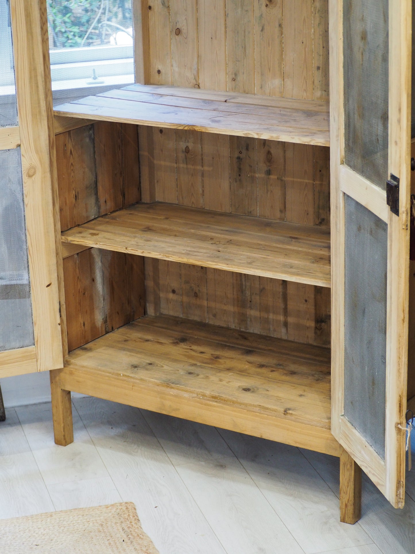 Antique Vintage French Pine Meat Safe Cupboard / Rustic Furniture