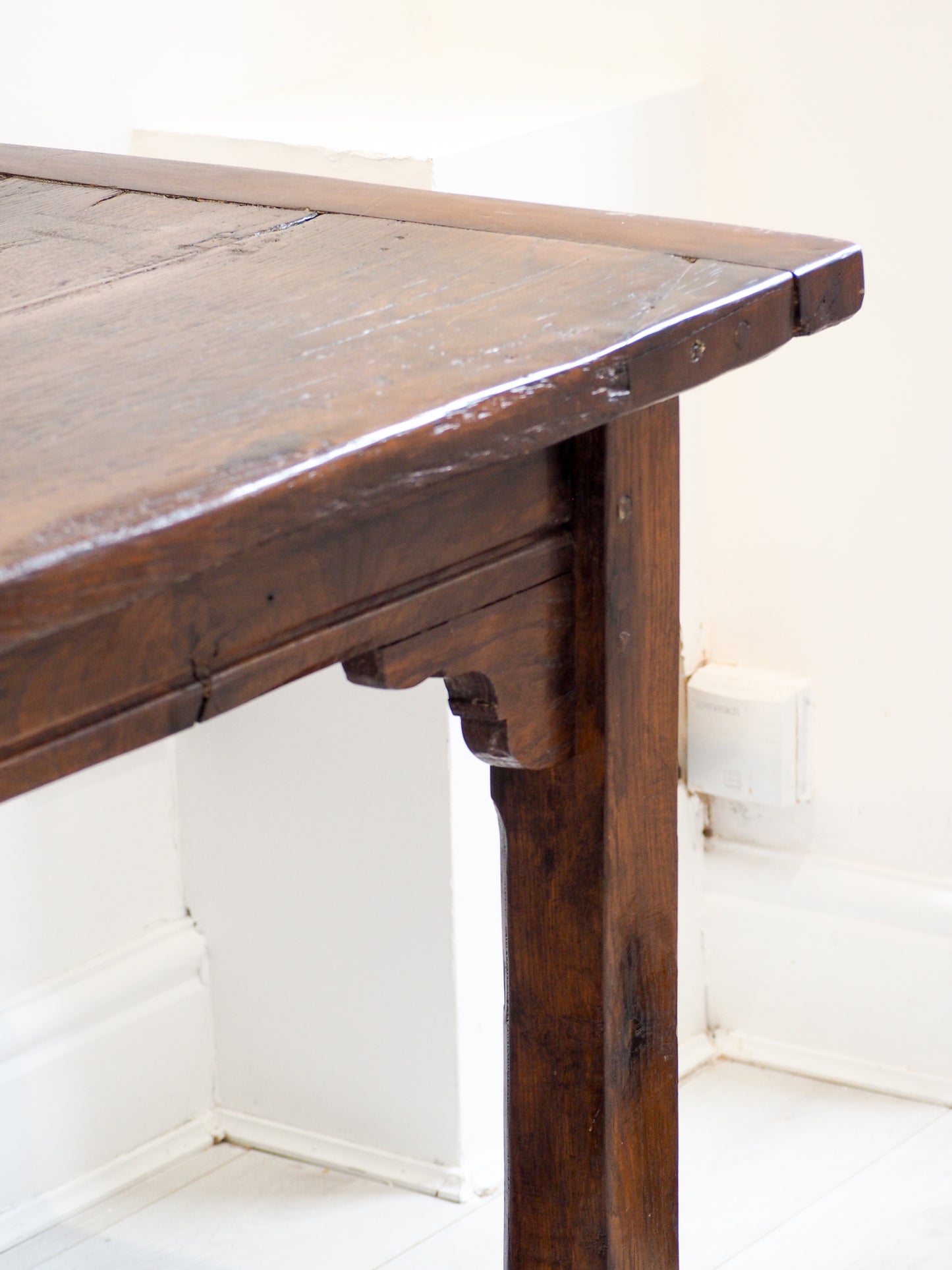 Antique Large Oak Farmhouse Refectory Table / Kitchen Dining Table