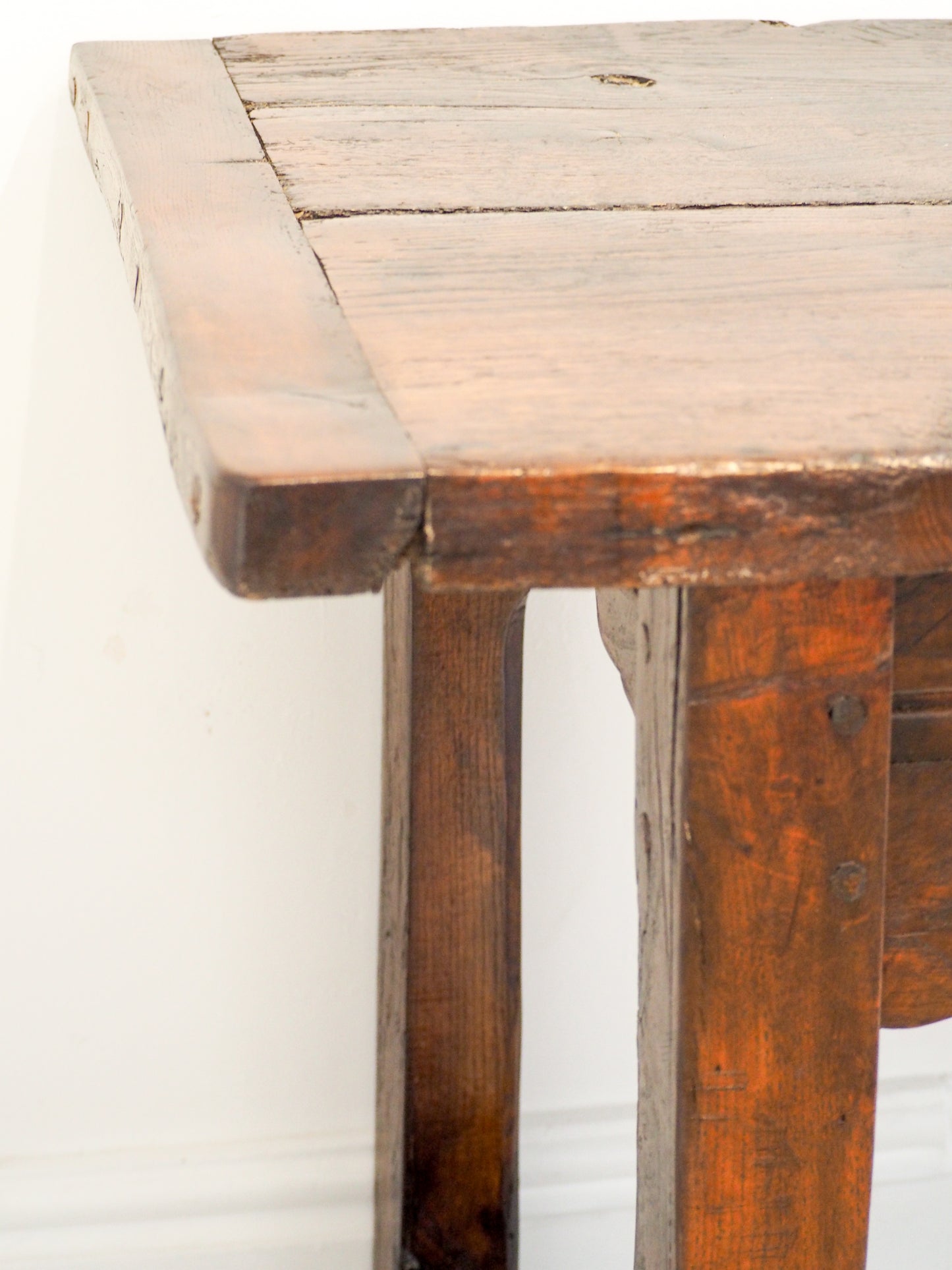 Antique Large Oak Farmhouse Refectory Table / Kitchen Dining Table
