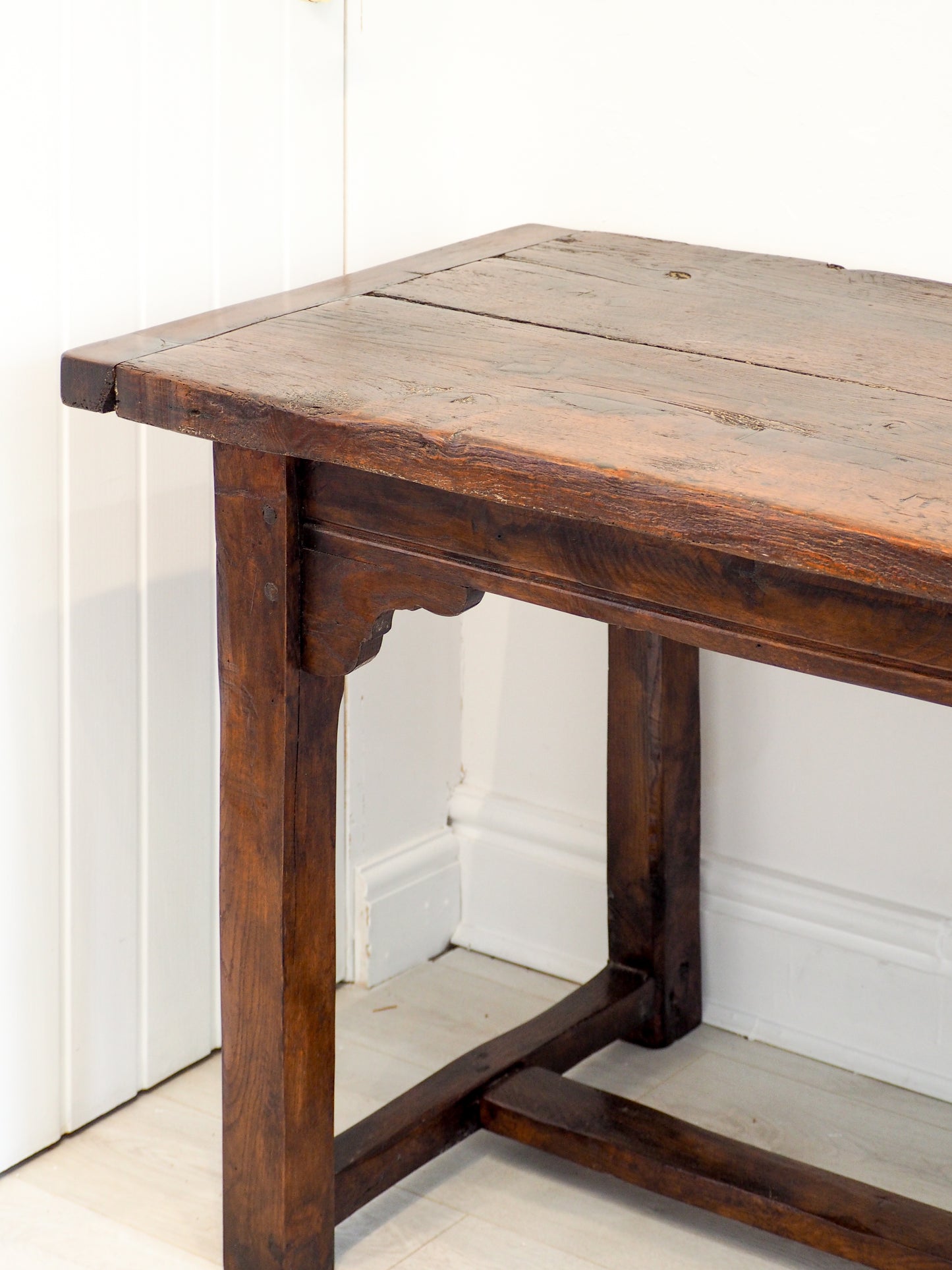 Antique Large Oak Farmhouse Refectory Table / Kitchen Dining Table