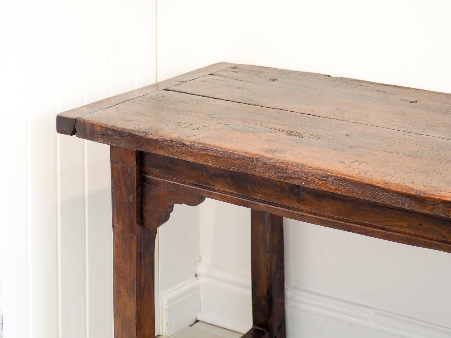 Antique Large Oak Farmhouse Refectory Table / Kitchen Dining Table