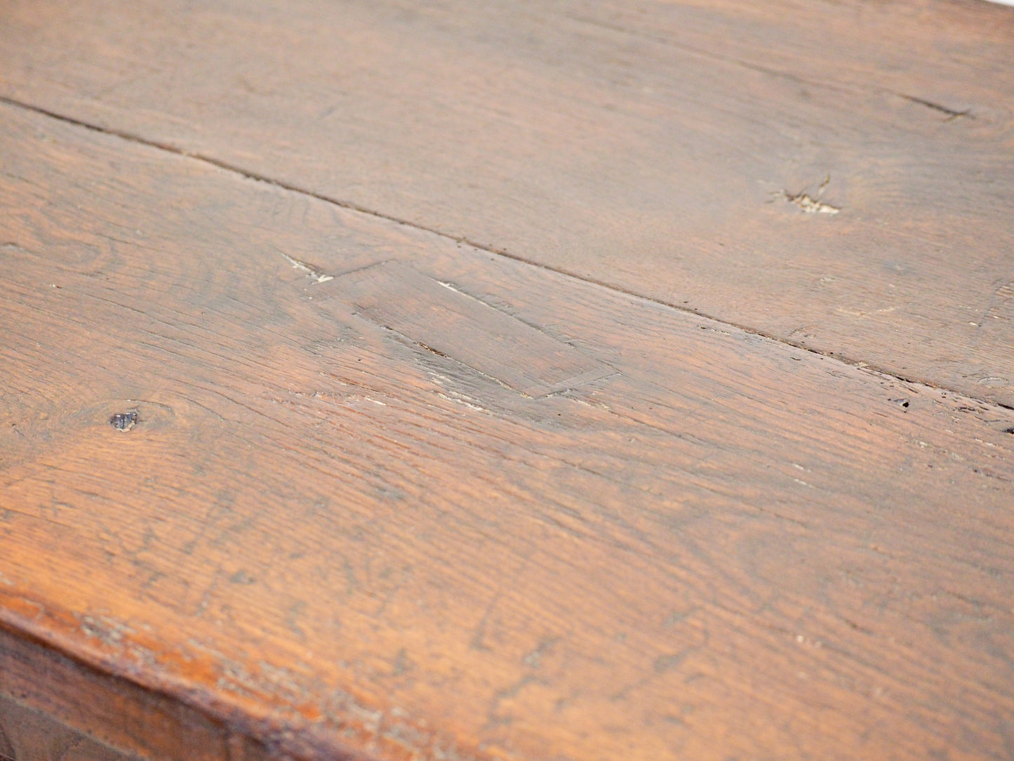 Antique Large Oak Farmhouse Refectory Table / Kitchen Dining Table