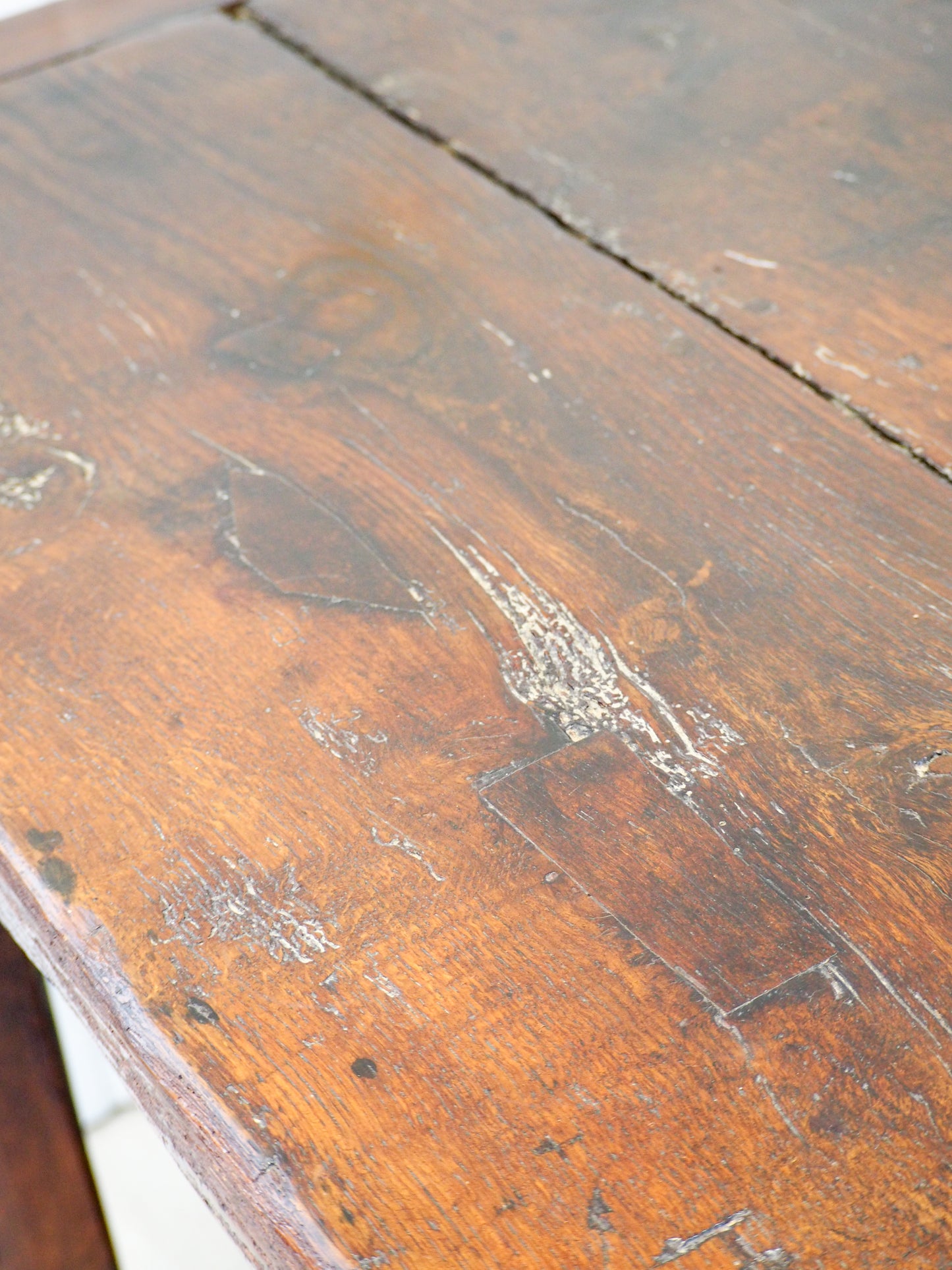 Antique Large Oak Farmhouse Refectory Table / Kitchen Dining Table