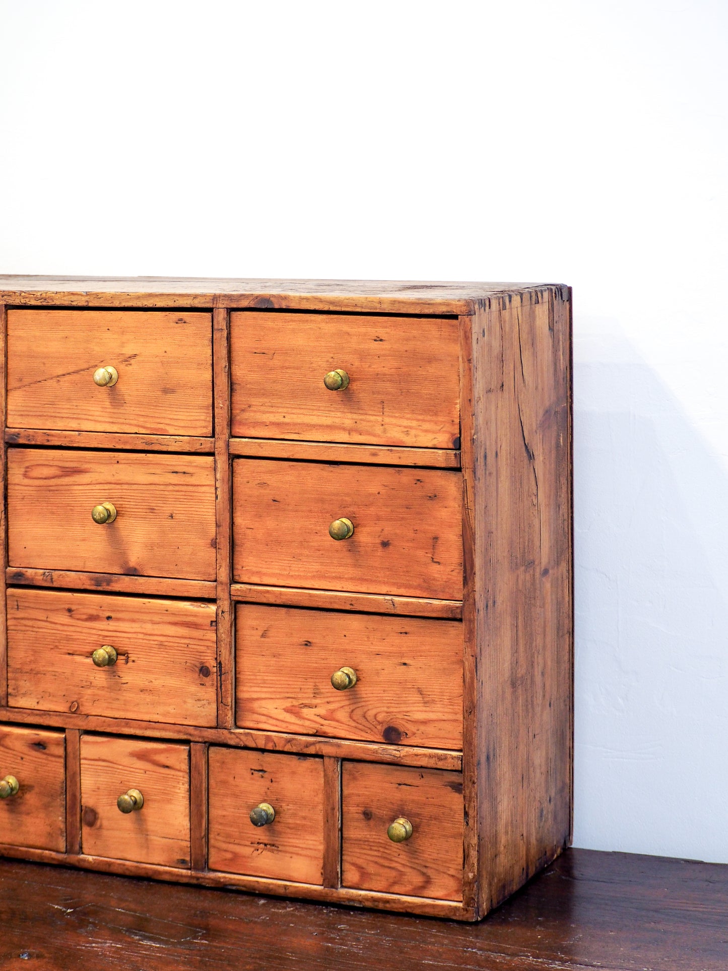 Vintage Antique Wooden Pine Multi-Drawer Apothecary Cabinet / Chest of Drawers