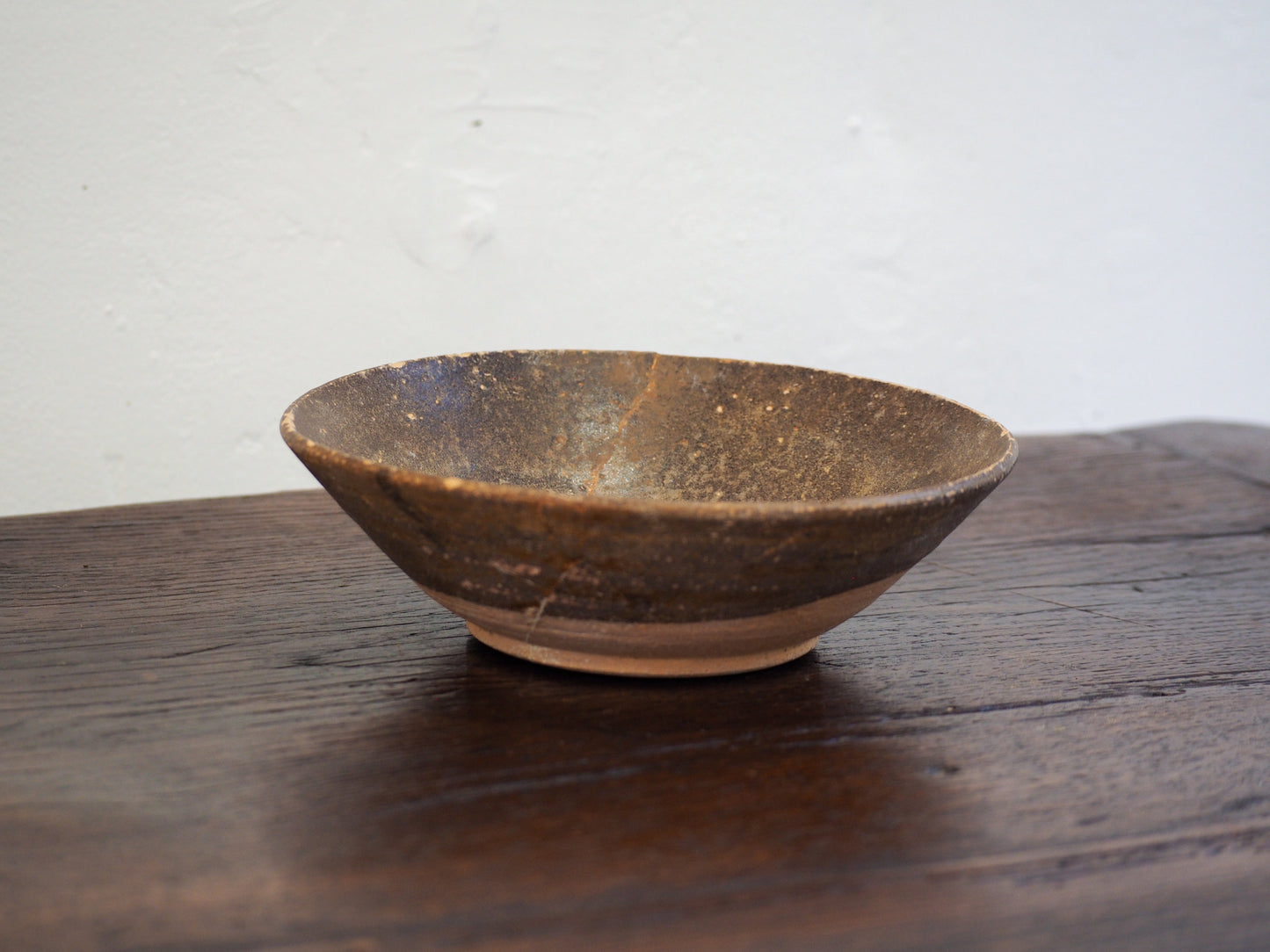 Antique Chinese Song Dynasty Brown Glazed Ceramic Bowl (Sold Individually)