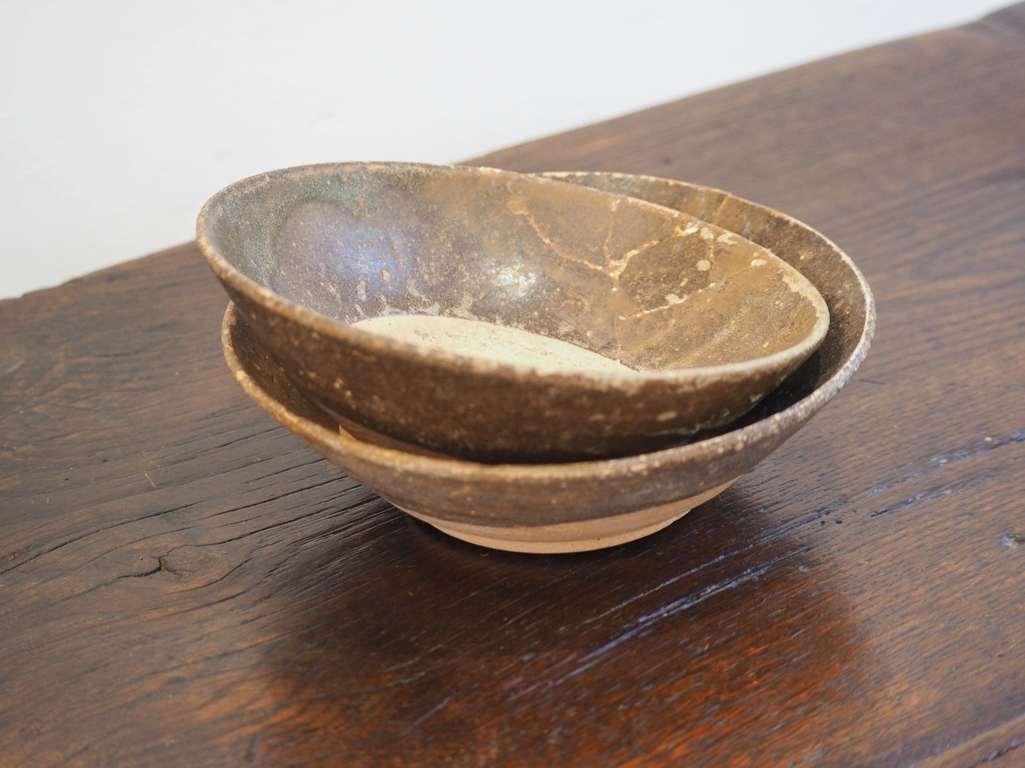 Antique Chinese Song Dynasty Brown Glazed Ceramic Bowl (Sold Individually)