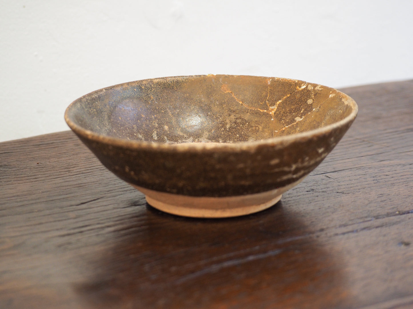 Antique Chinese Song Dynasty Brown Glazed Ceramic Bowl (Sold Individually)