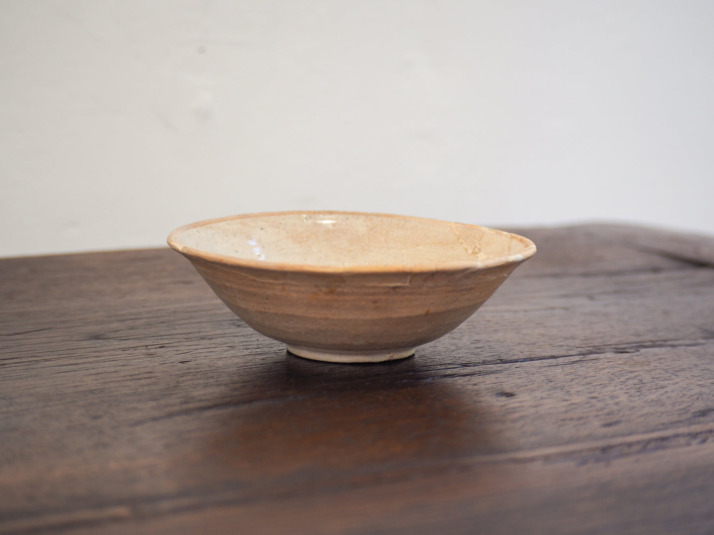 Antique Chinese Song Dynasty Cream Glazed Ceramic Bowl (Sold Individually)