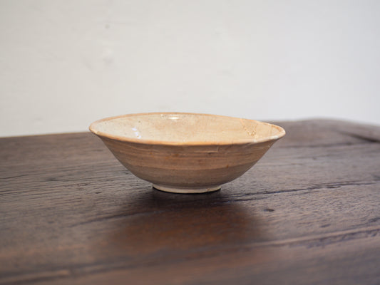 Antique Chinese Song Dynasty Cream Glazed Ceramic Bowl (Sold Individually)