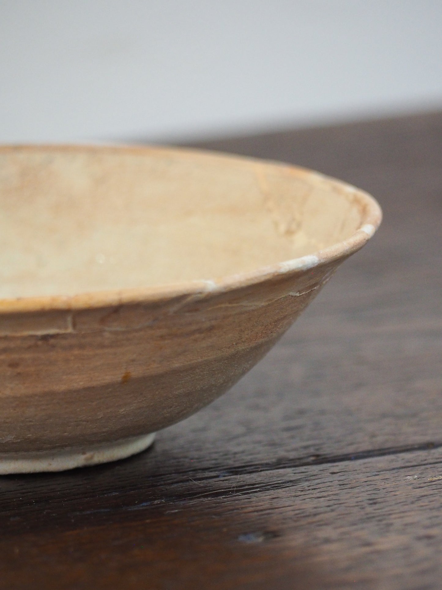 Antique Chinese Song Dynasty Cream Glazed Ceramic Bowl (Sold Individually)