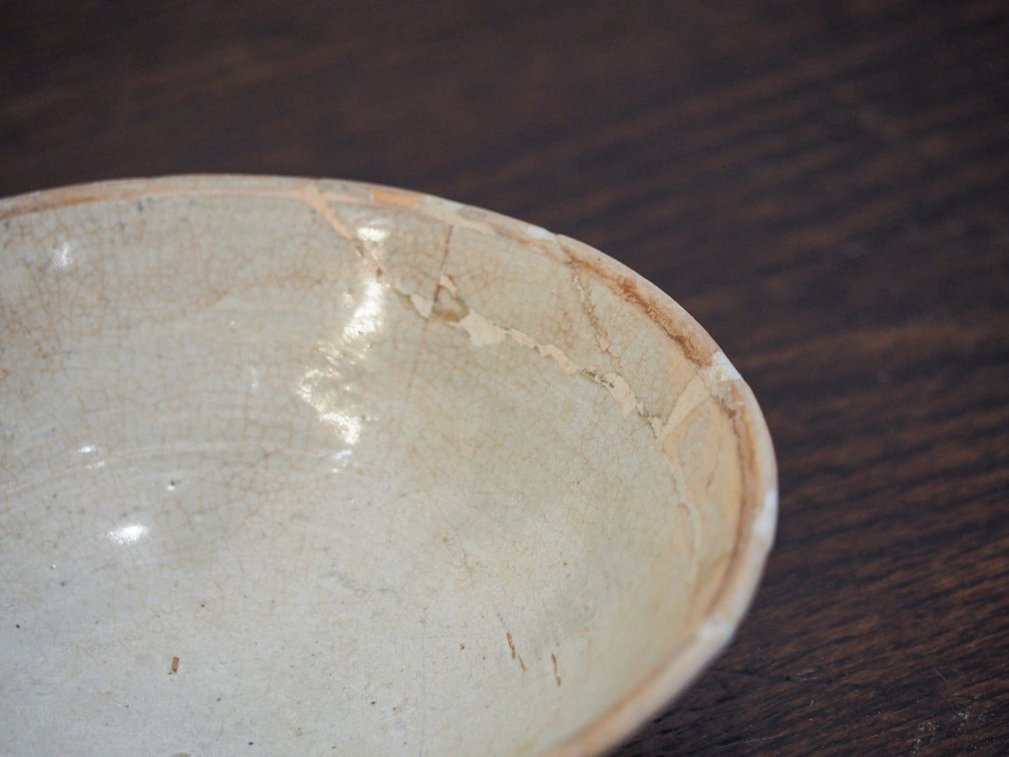 Antique Chinese Song Dynasty Cream Glazed Ceramic Bowl (Sold Individually)
