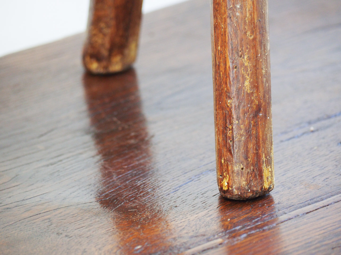 Antique Vintage Small Welsh Elm Rustic Wooden Farmhouse Stool / Milking Stool