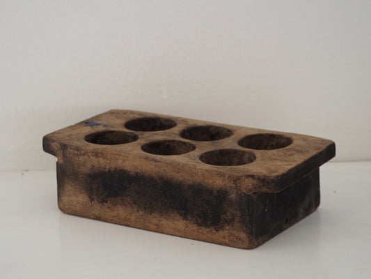 Vintage Antique Wooden Sugar Mould / Kitchen Decor / Candle Holder