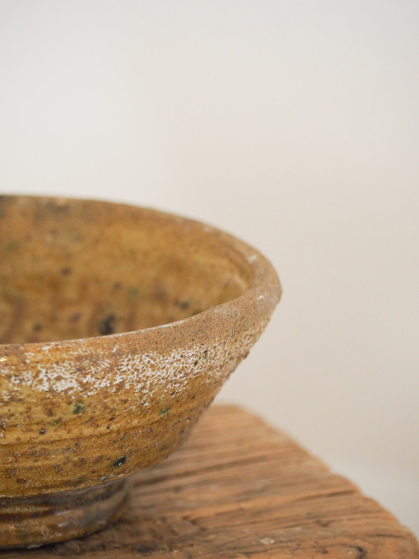 Vintage Moroccan Tamegroute Yellow Glazed Ceramic Bowl - Handmade Moroccan Serving Dish