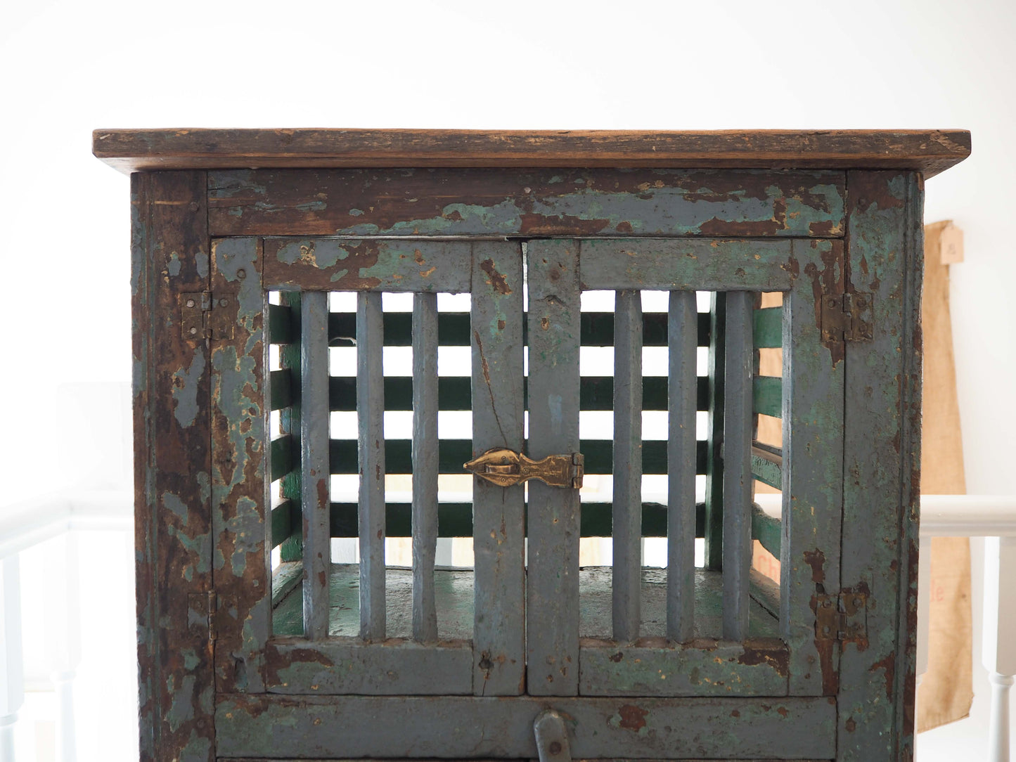 Vintage Antique Indian Teak Food Storage Pantry Cupboard / Original Furniture