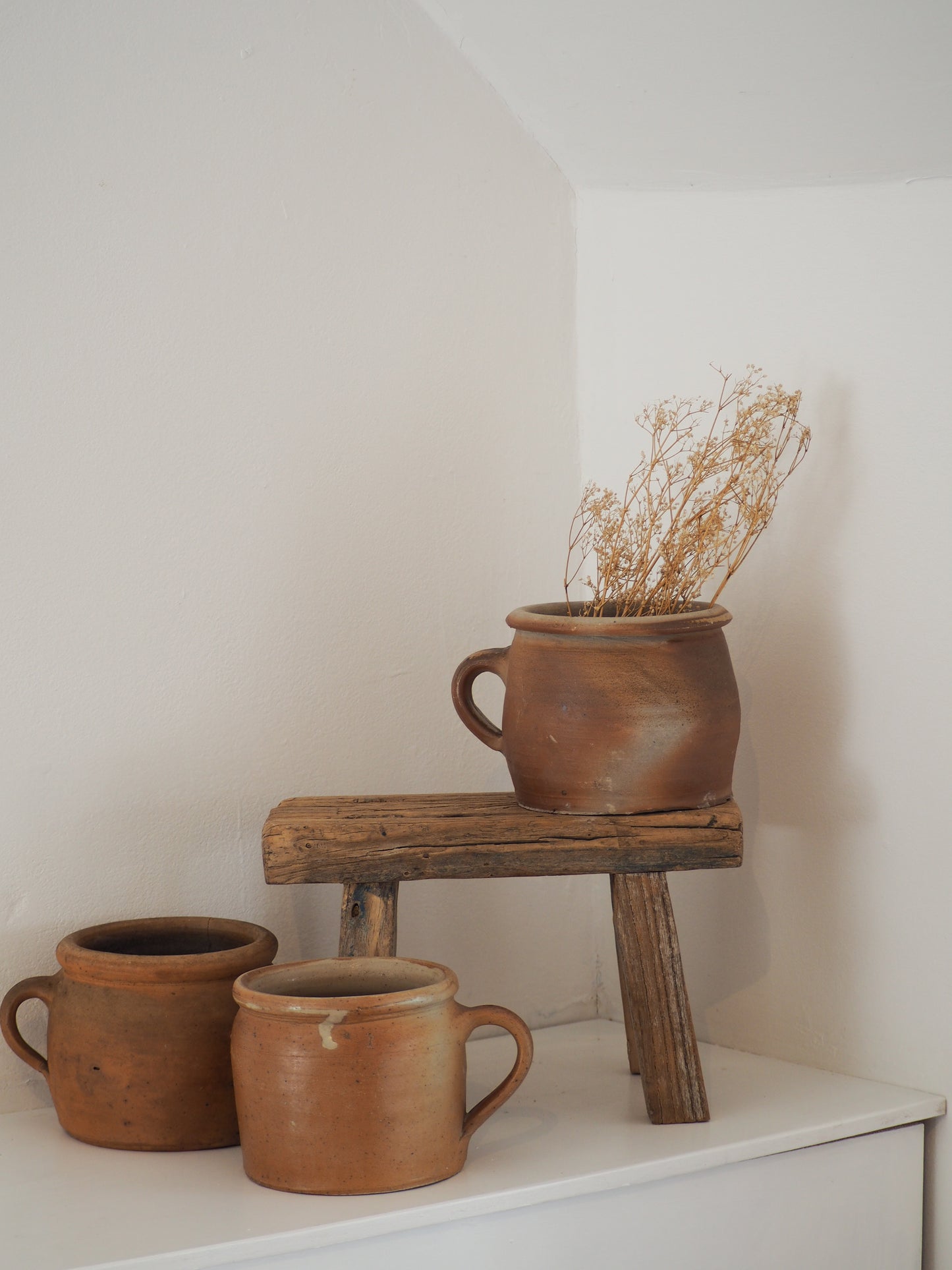 Vintage Antique Rustic French Handmade Confit Pot / Kitchen Storage Jar