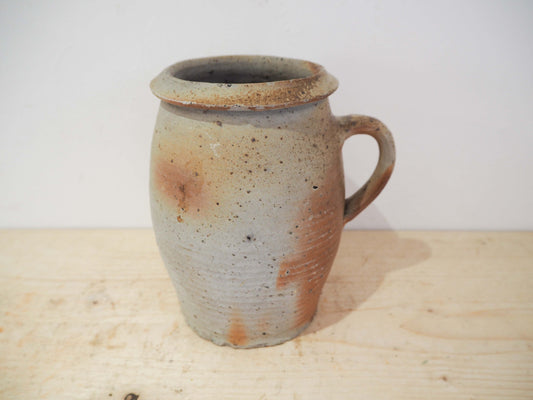 Vintage Antique Rustic French Handmade Confit Pot / Kitchen Storage Jar
