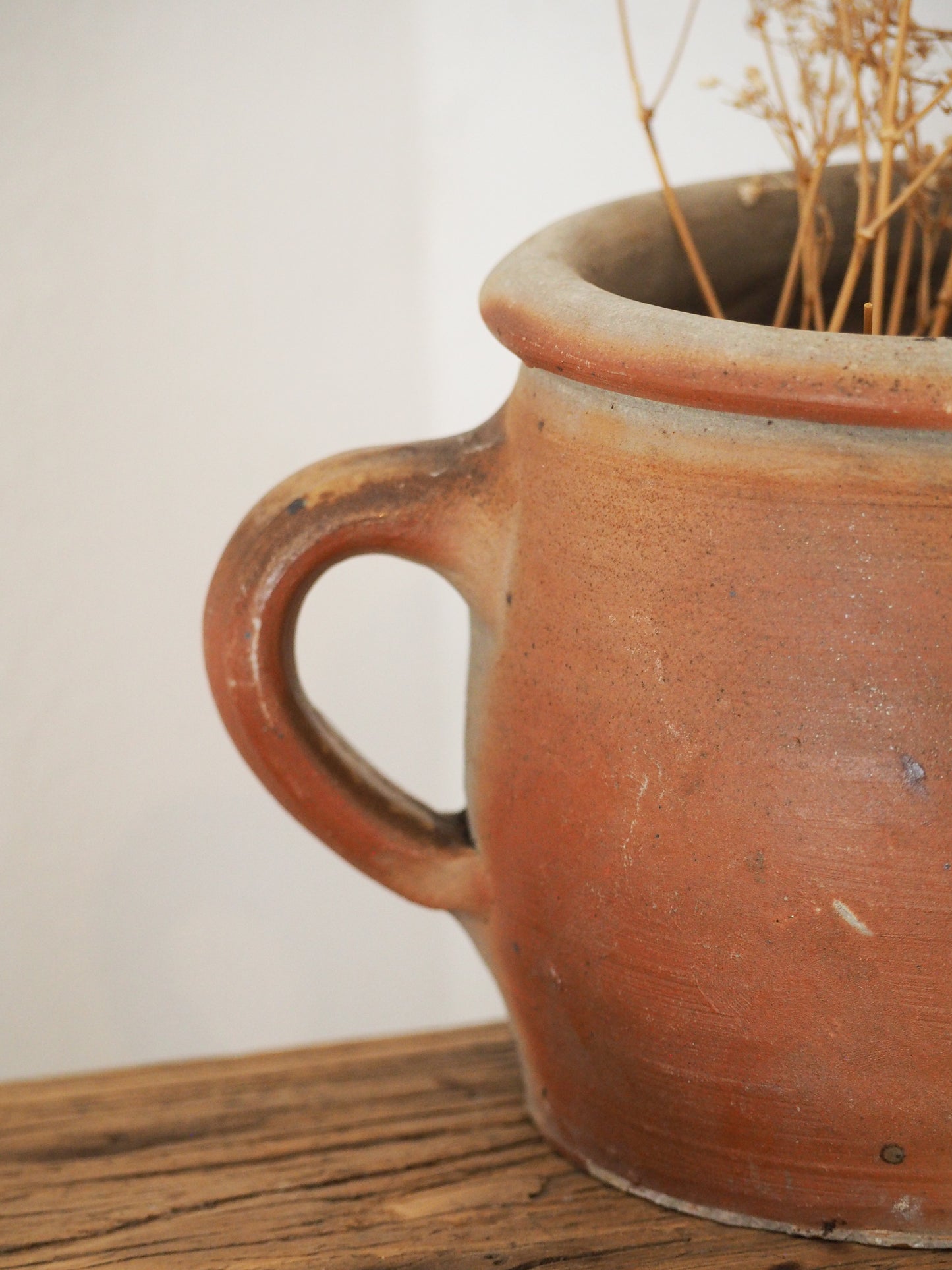 Vintage Antique Rustic French Handmade Confit Pot / Kitchen Storage Jar