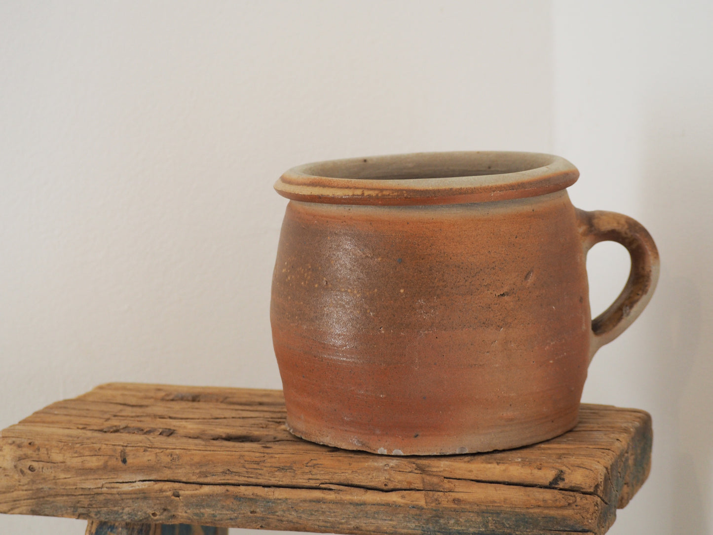 Vintage Antique Rustic French Handmade Confit Pot / Kitchen Storage Jar