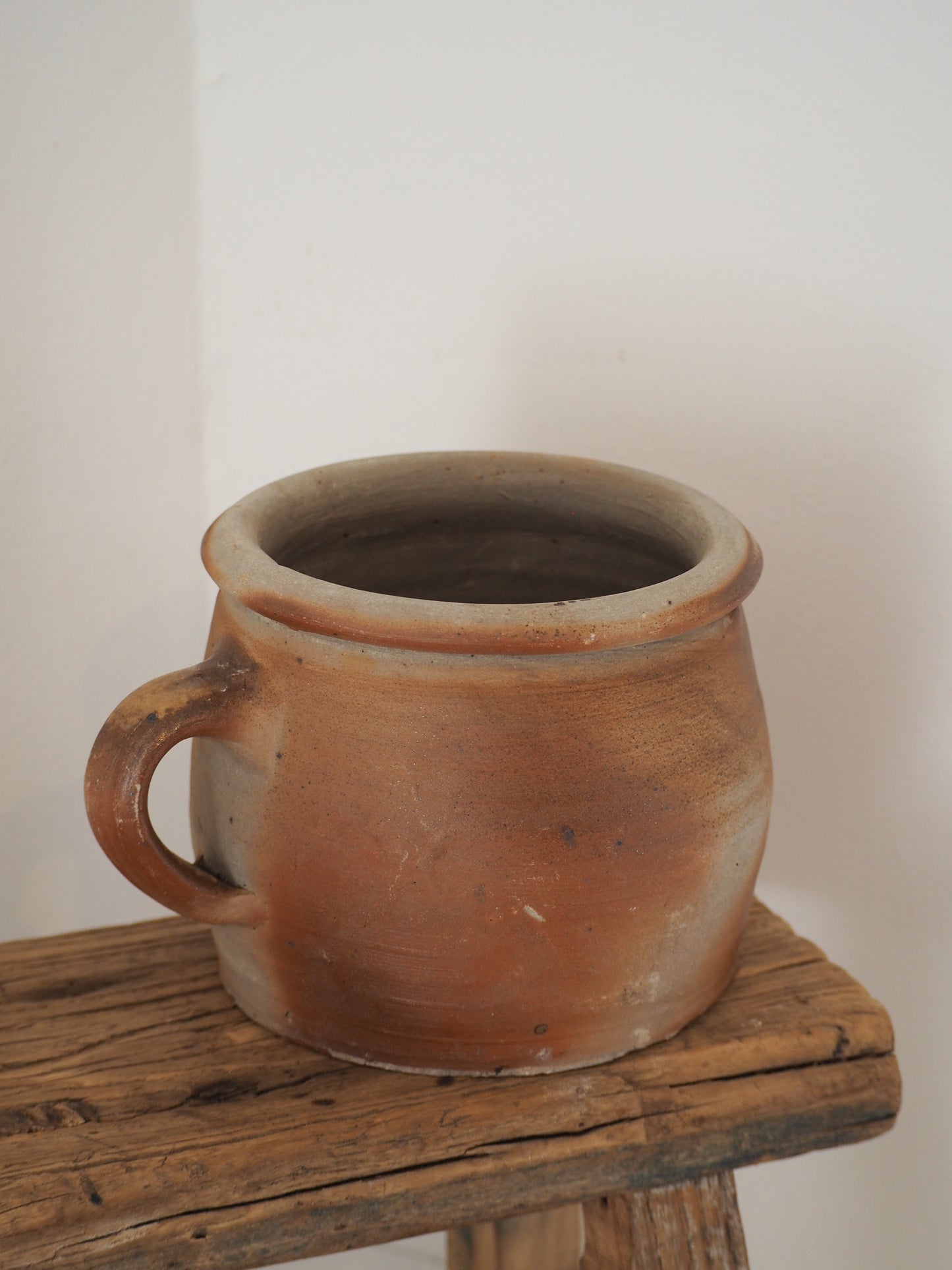 Vintage Antique Rustic French Handmade Confit Pot / Kitchen Storage Jar