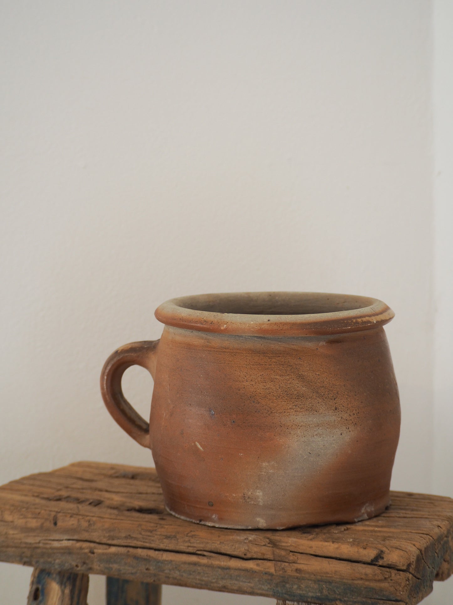 Vintage Antique Rustic French Handmade Confit Pot / Kitchen Storage Jar