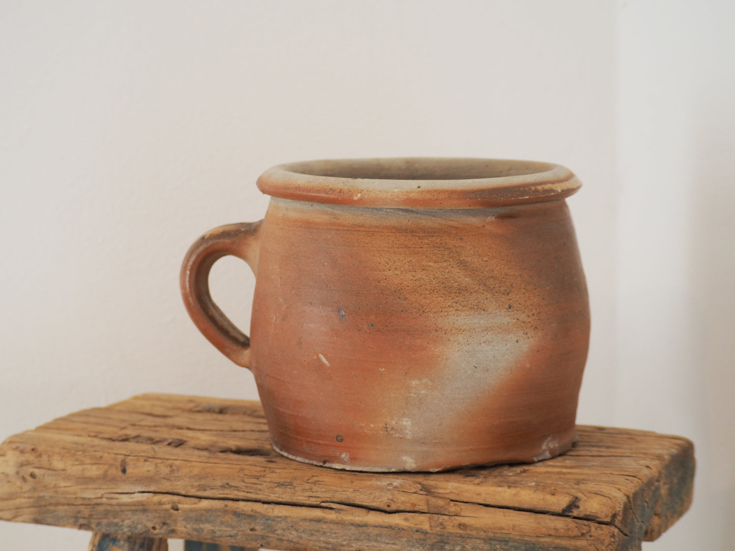 Vintage Antique Rustic French Handmade Confit Pot / Kitchen Storage Jar