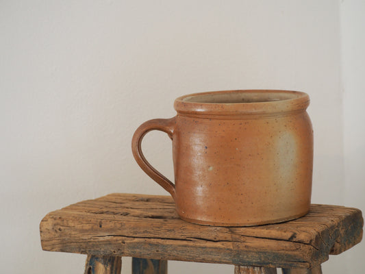 Vintage Antique Rustic French Handmade Confit Pot / Kitchen Storage Jar