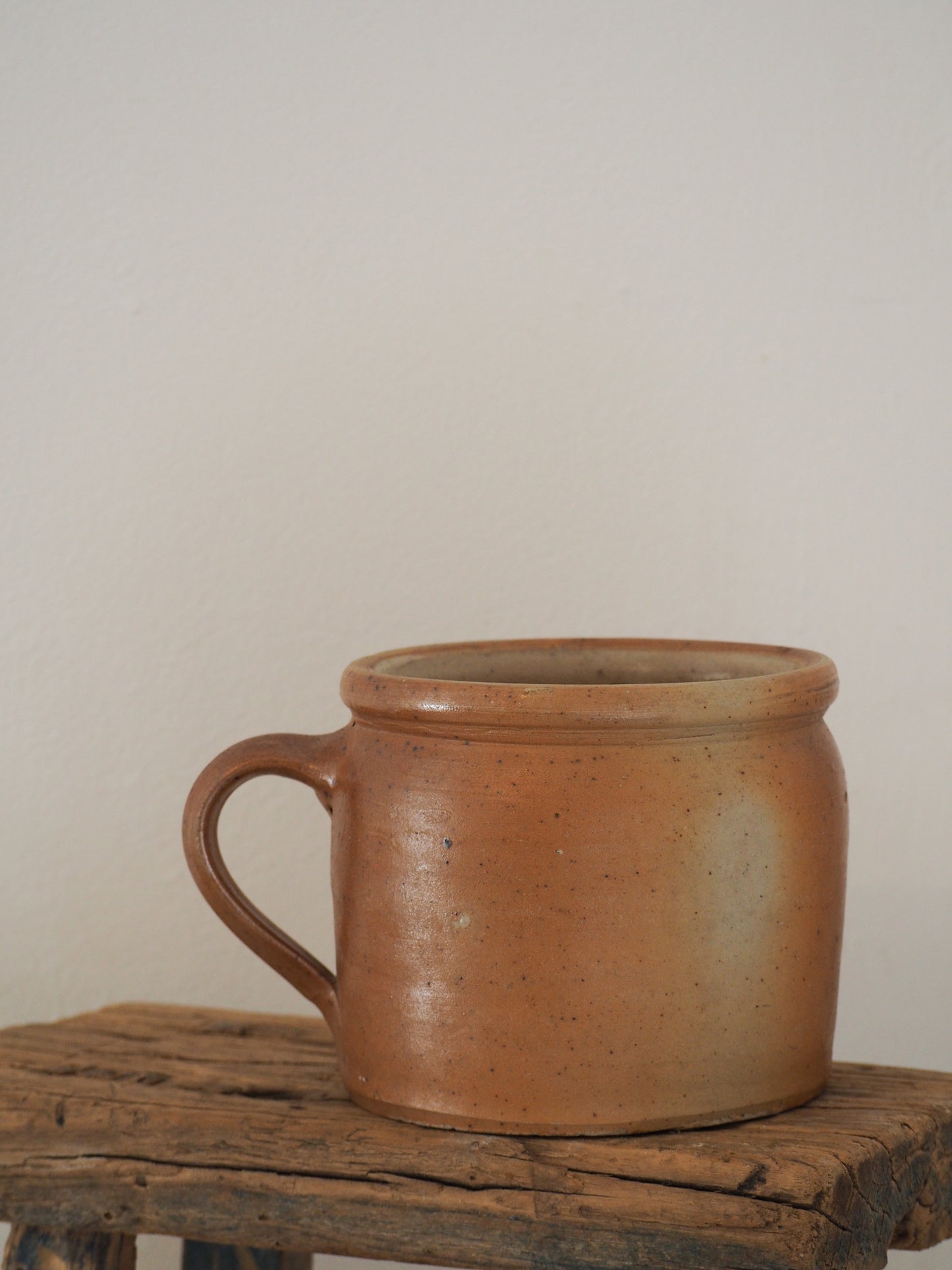 Vintage Antique Rustic French Handmade Confit Pot / Kitchen Storage Jar