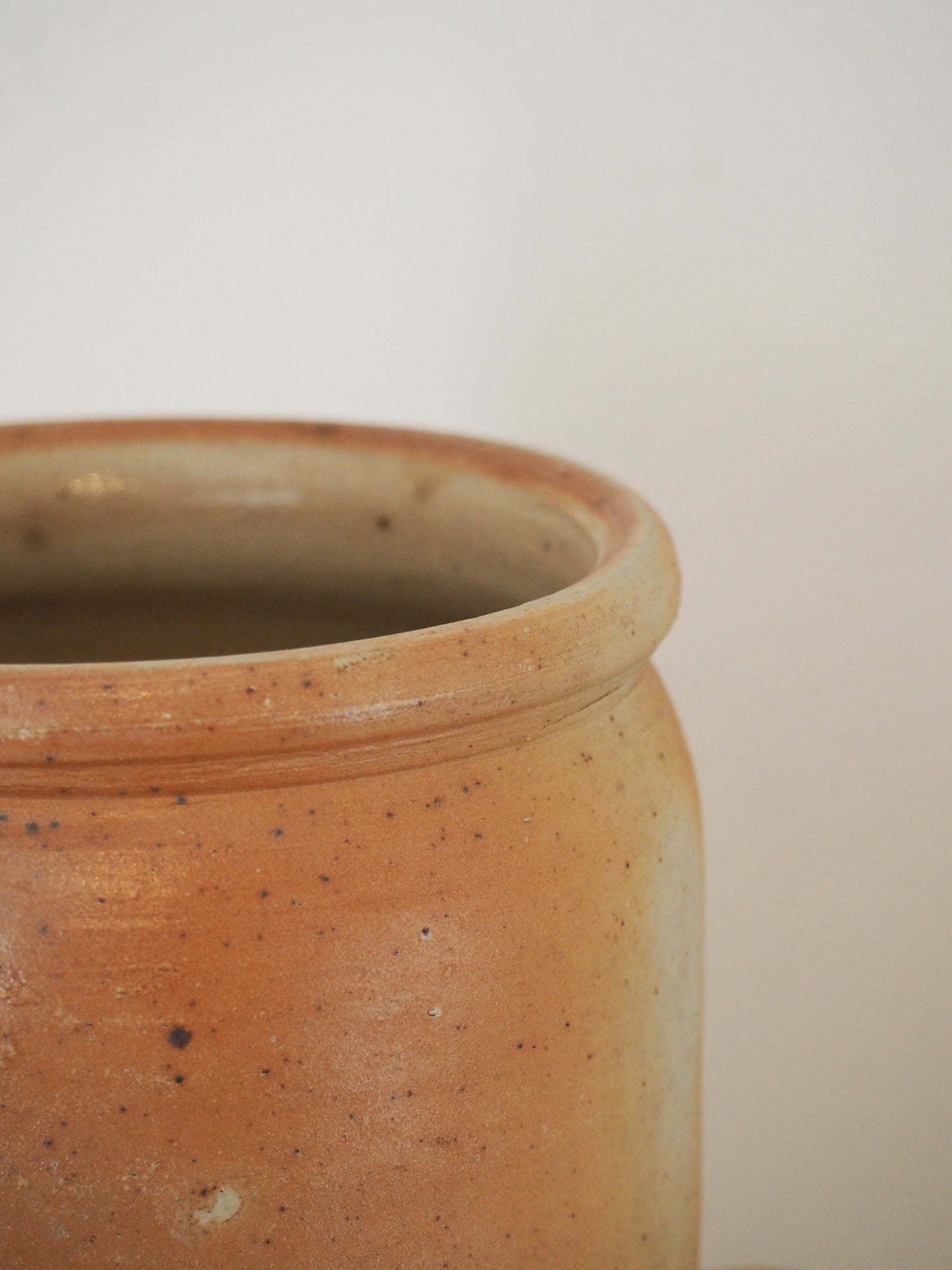 Vintage Antique Rustic French Handmade Confit Pot / Kitchen Storage Jar