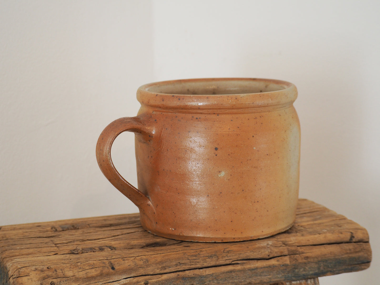 Vintage Antique Rustic French Handmade Confit Pot / Kitchen Storage Jar