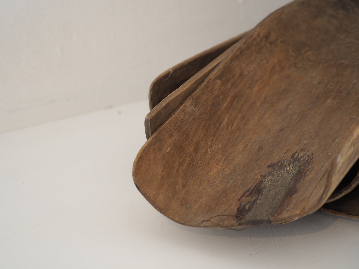 Old Antique Chinese Handmade Wooden Grain Scoop