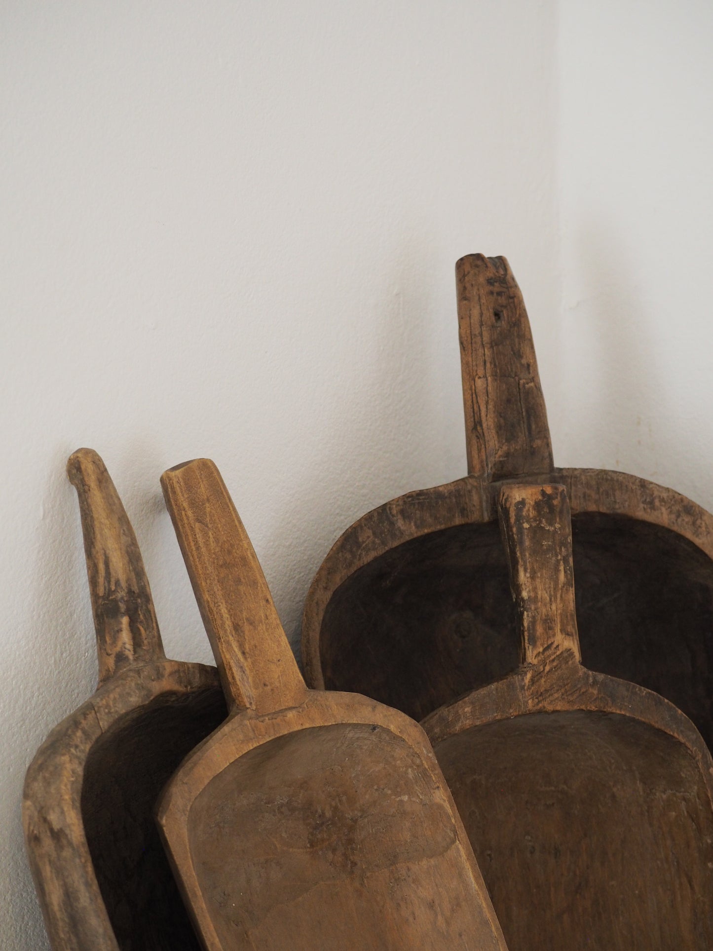 Old Antique Chinese Handmade Wooden Grain Scoop