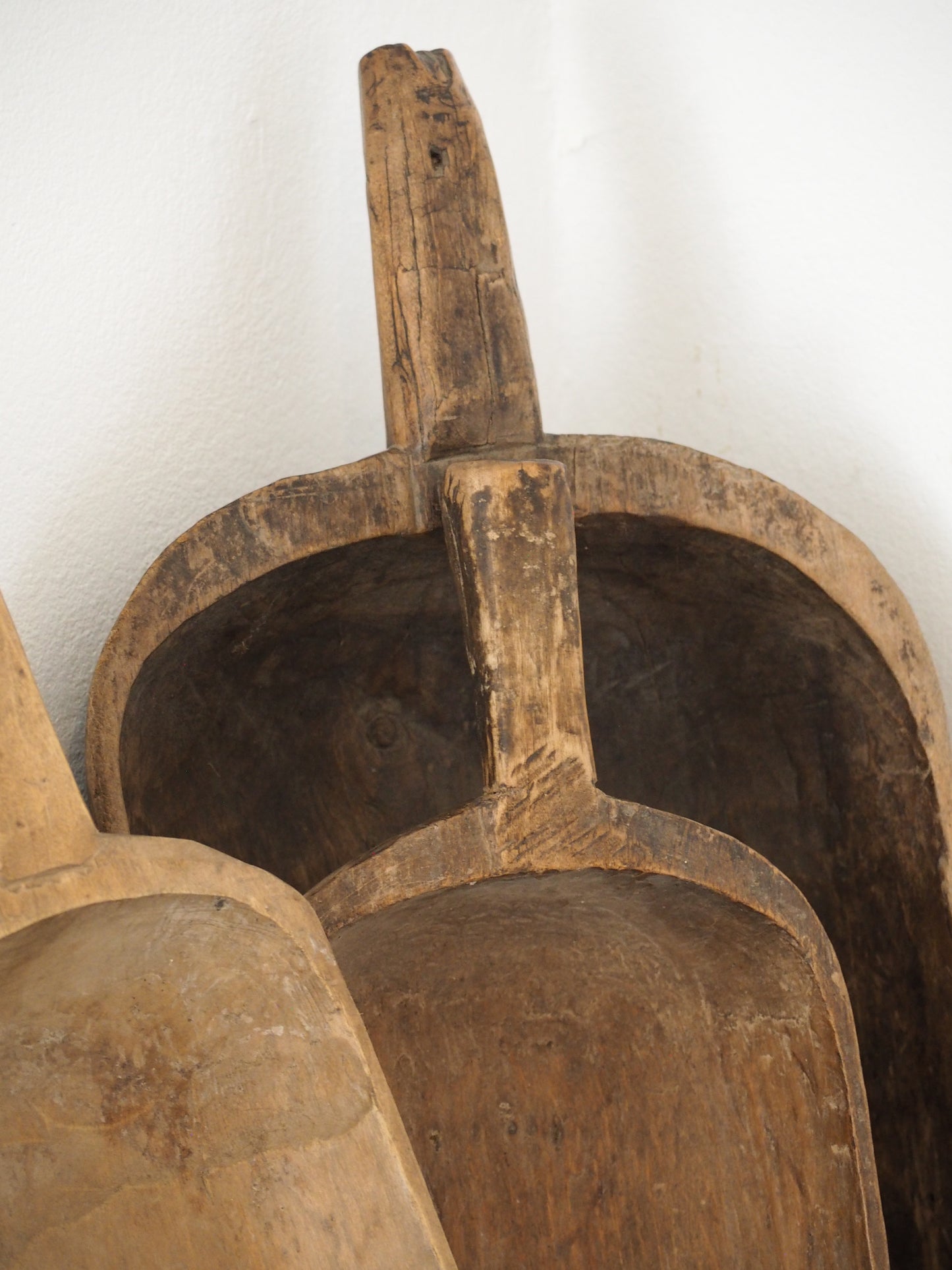 Old Antique Chinese Handmade Wooden Grain Scoop