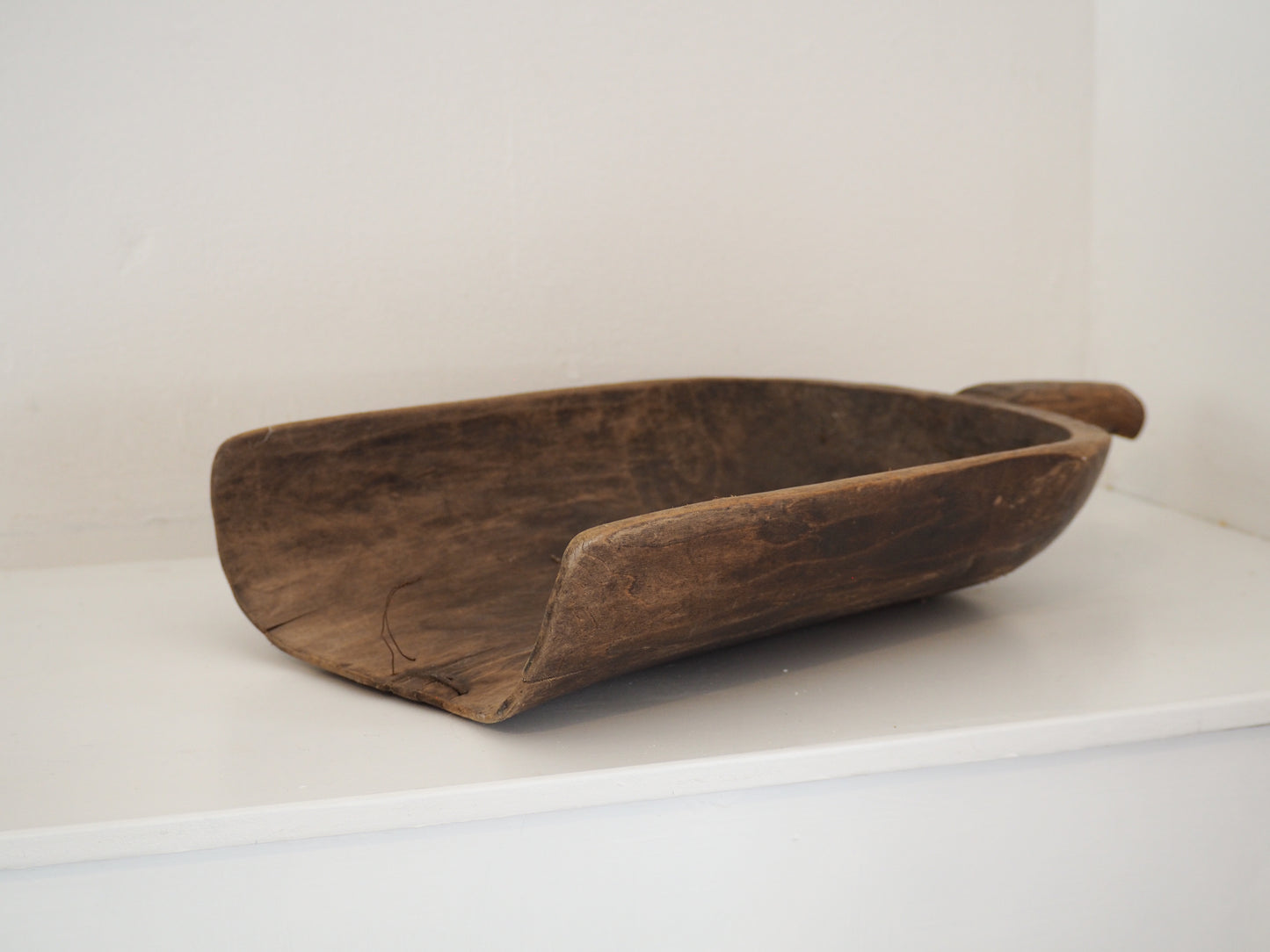 Old Antique Chinese Handmade Wooden Grain Scoop