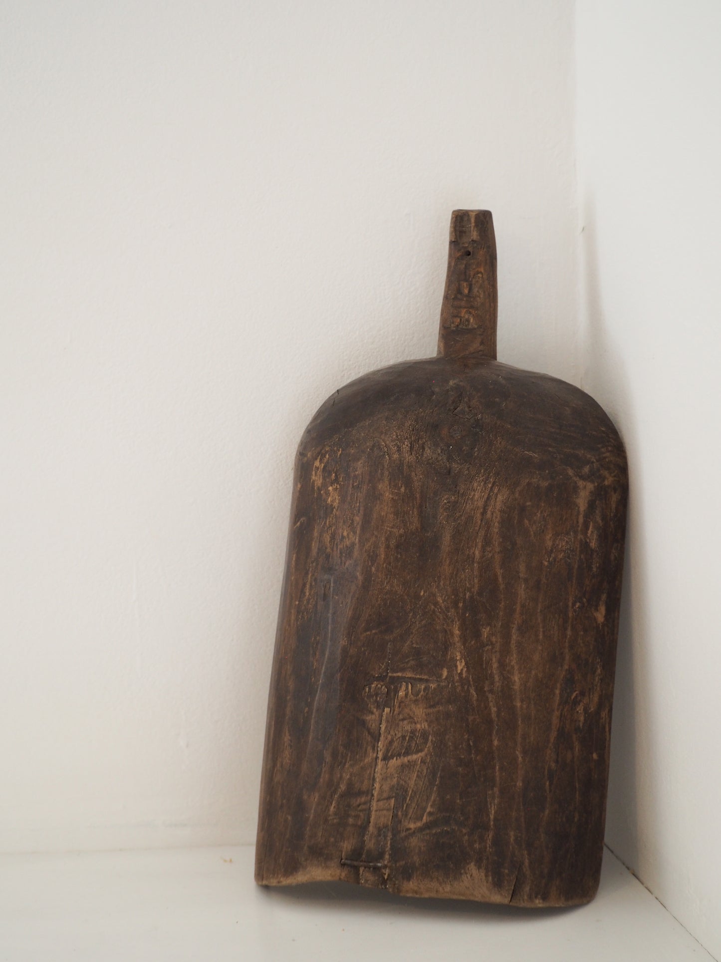 Old Antique Chinese Handmade Wooden Grain Scoop