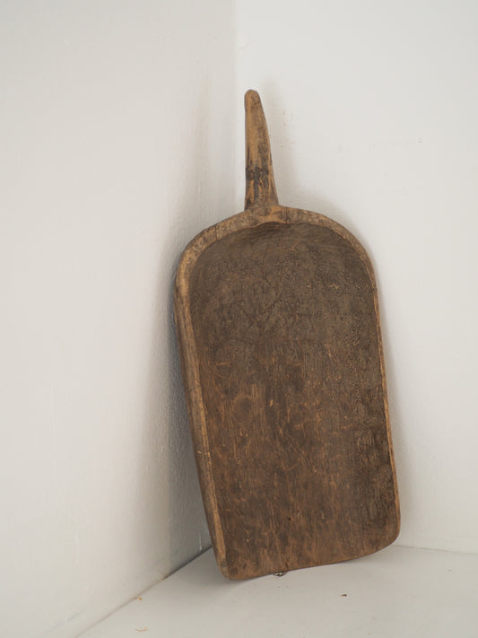 Old Antique Chinese Handmade Wooden Grain Scoop