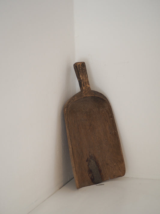 Old Antique Chinese Handmade Wooden Grain Scoop