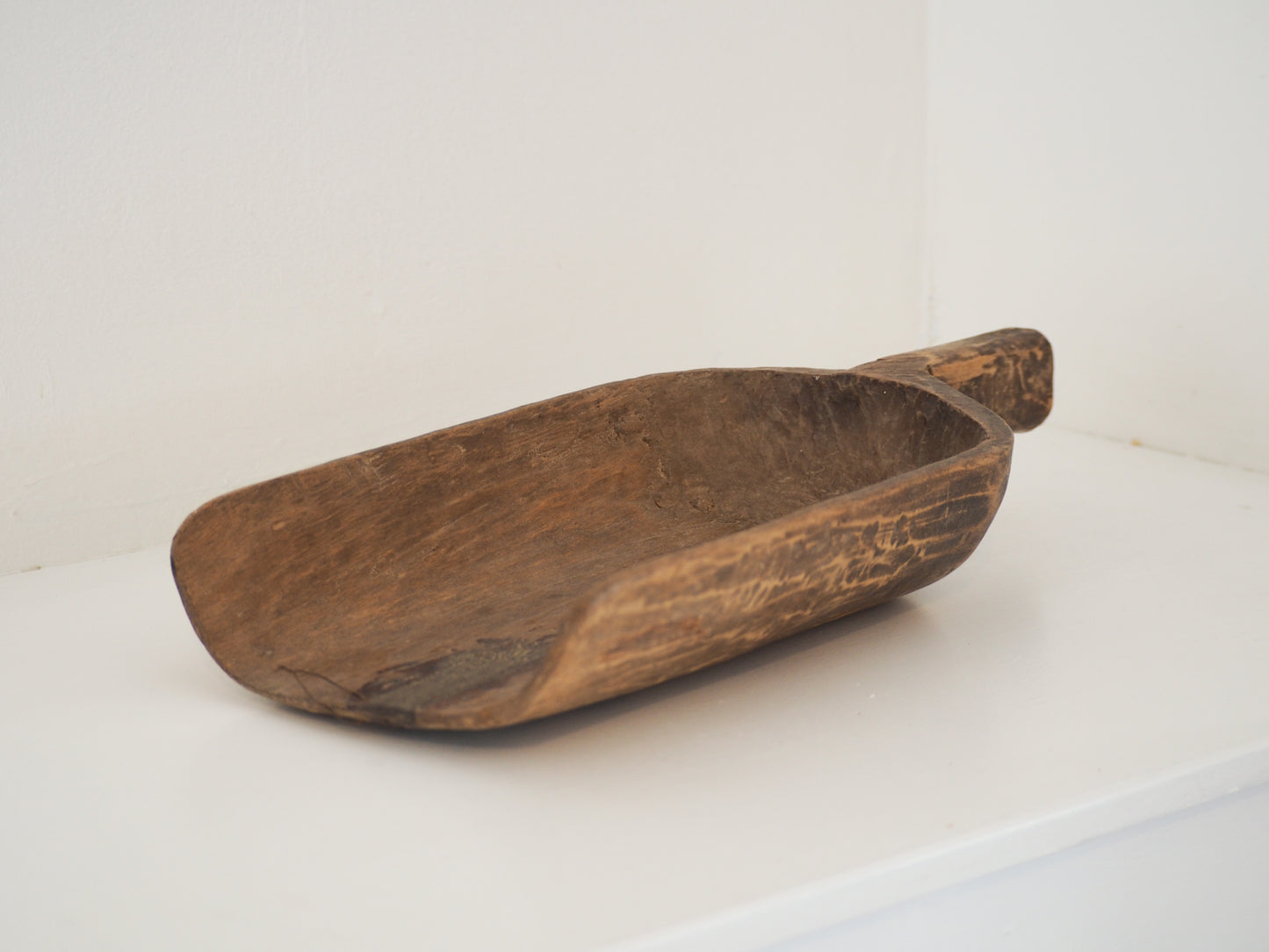 Old Antique Chinese Handmade Wooden Grain Scoop