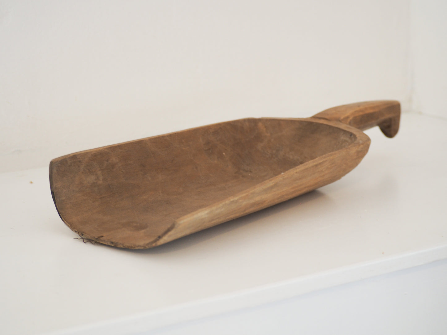 Old Antique Chinese Handmade Wooden Grain Scoop