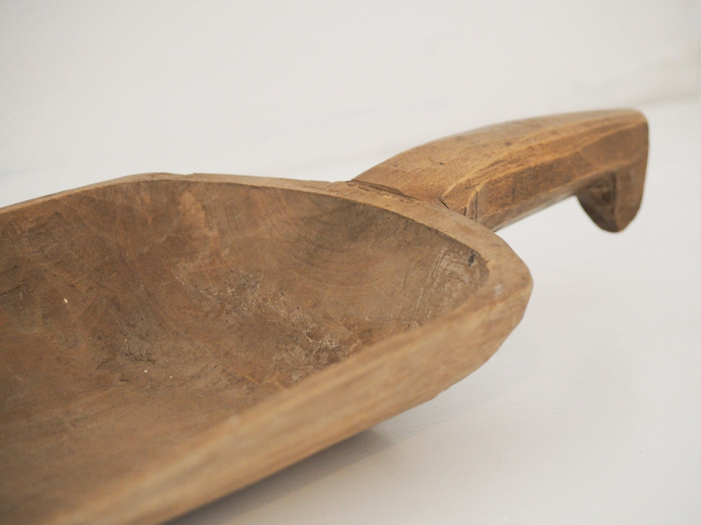 Old Antique Chinese Handmade Wooden Grain Scoop