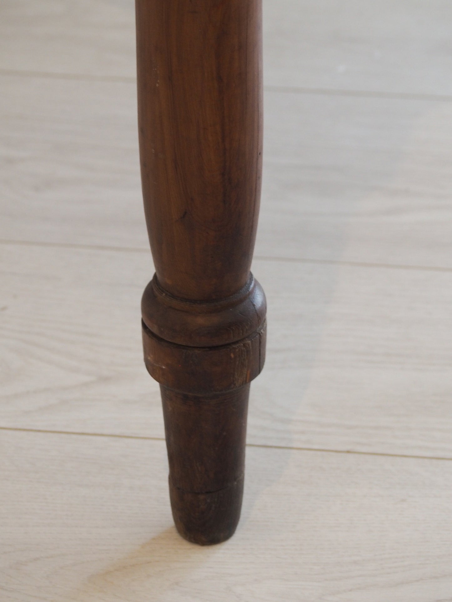 Antique Vintage Edwardian Farmhouse Pitch Pine Dining Table with Single Drawer
