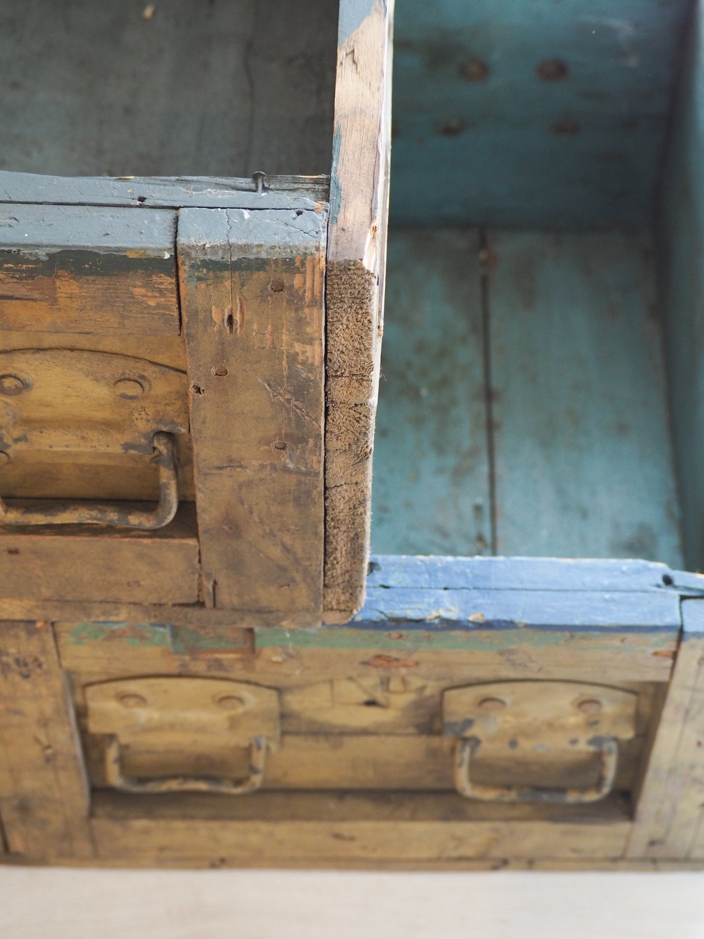 Antique Vintage Wooden & Metal Ammunition Storage Box (Sold Individually)