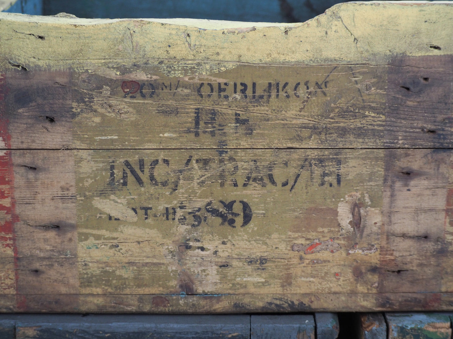 Antique Vintage Wooden & Metal Ammunition Storage Box (Sold Individually)