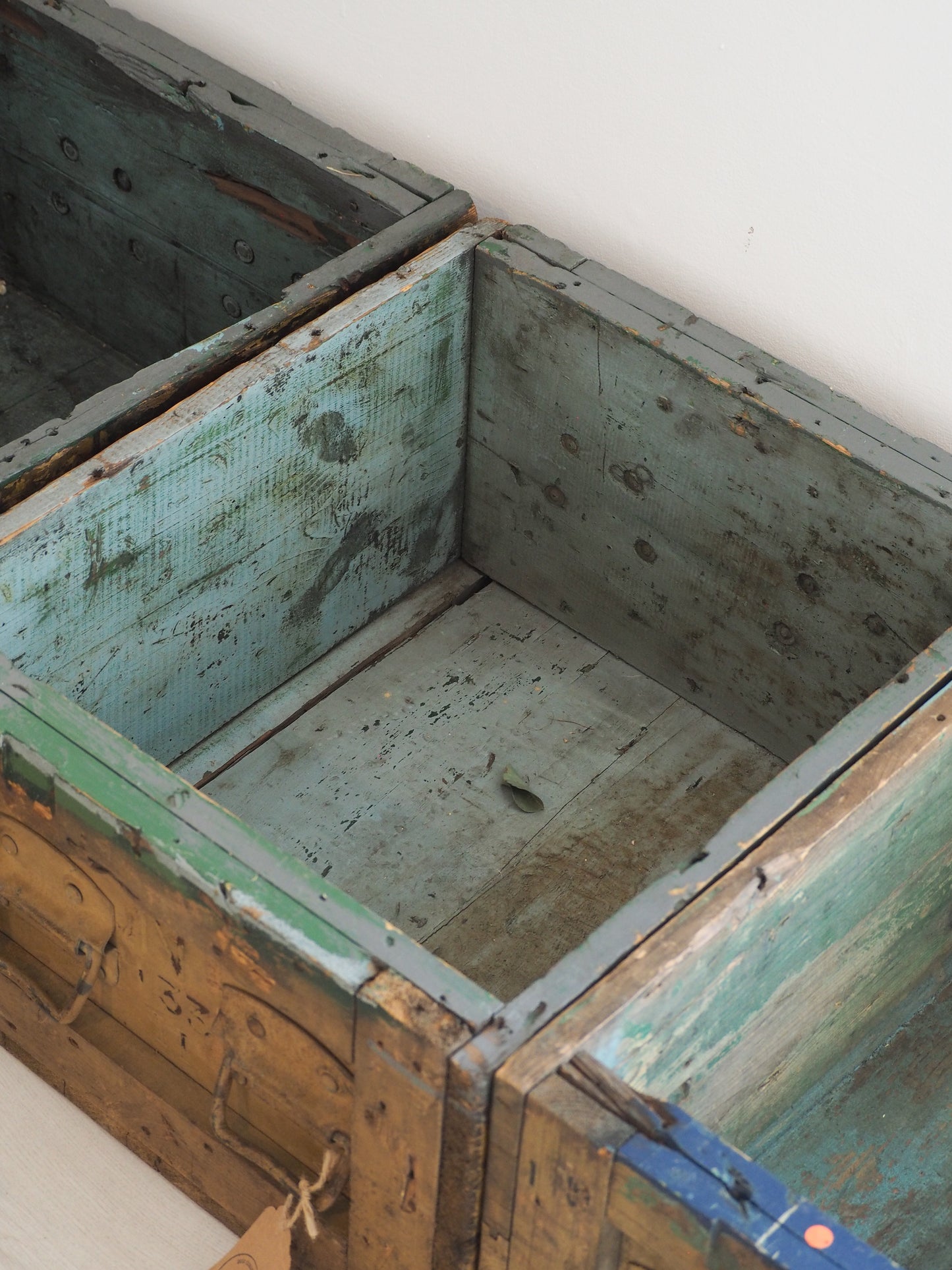 Antique Vintage Wooden & Metal Ammunition Storage Box (Sold Individually)