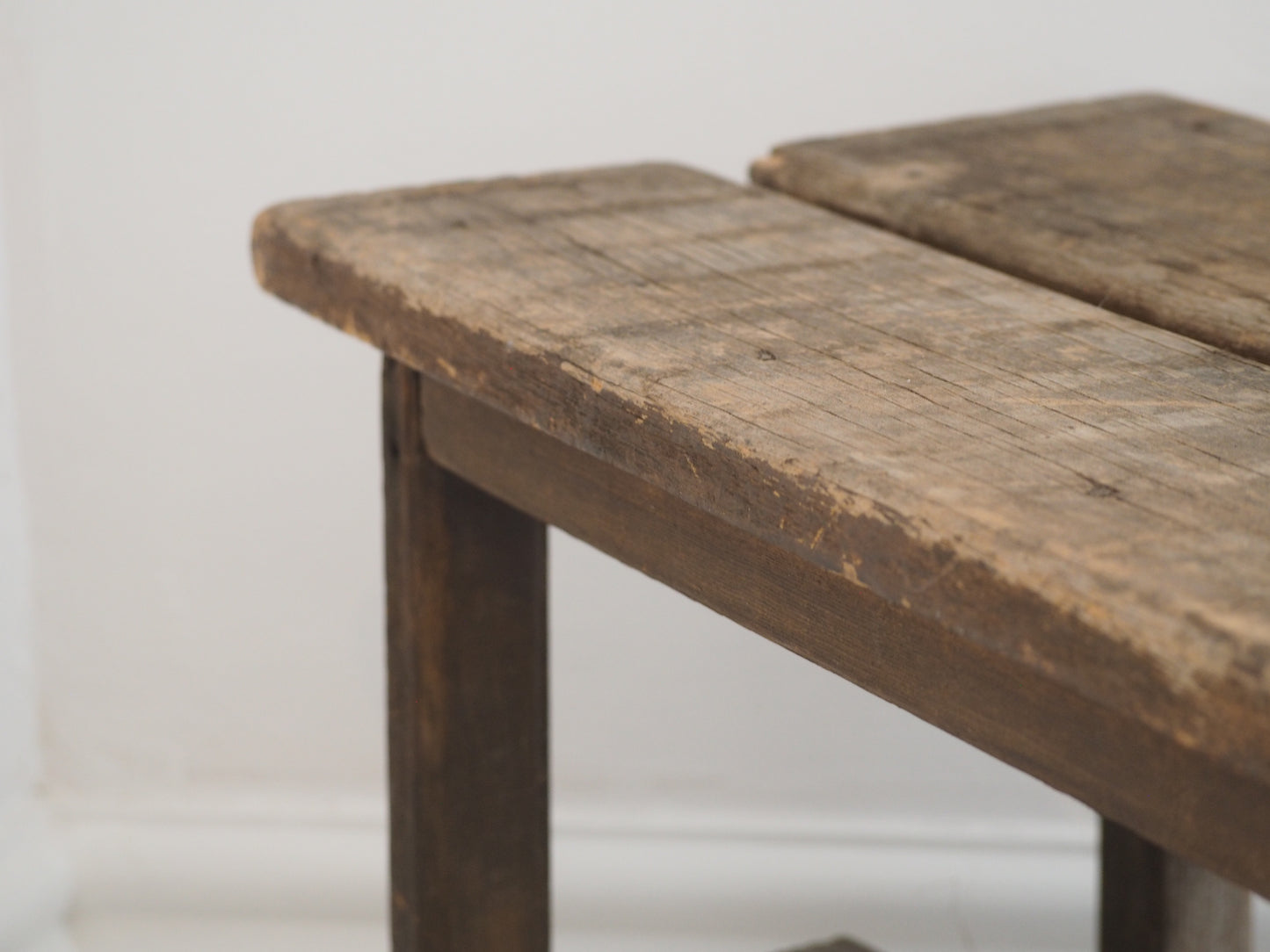 Antique Vintage Rustic Chinese Vendor Stool / Farmhouse Bench