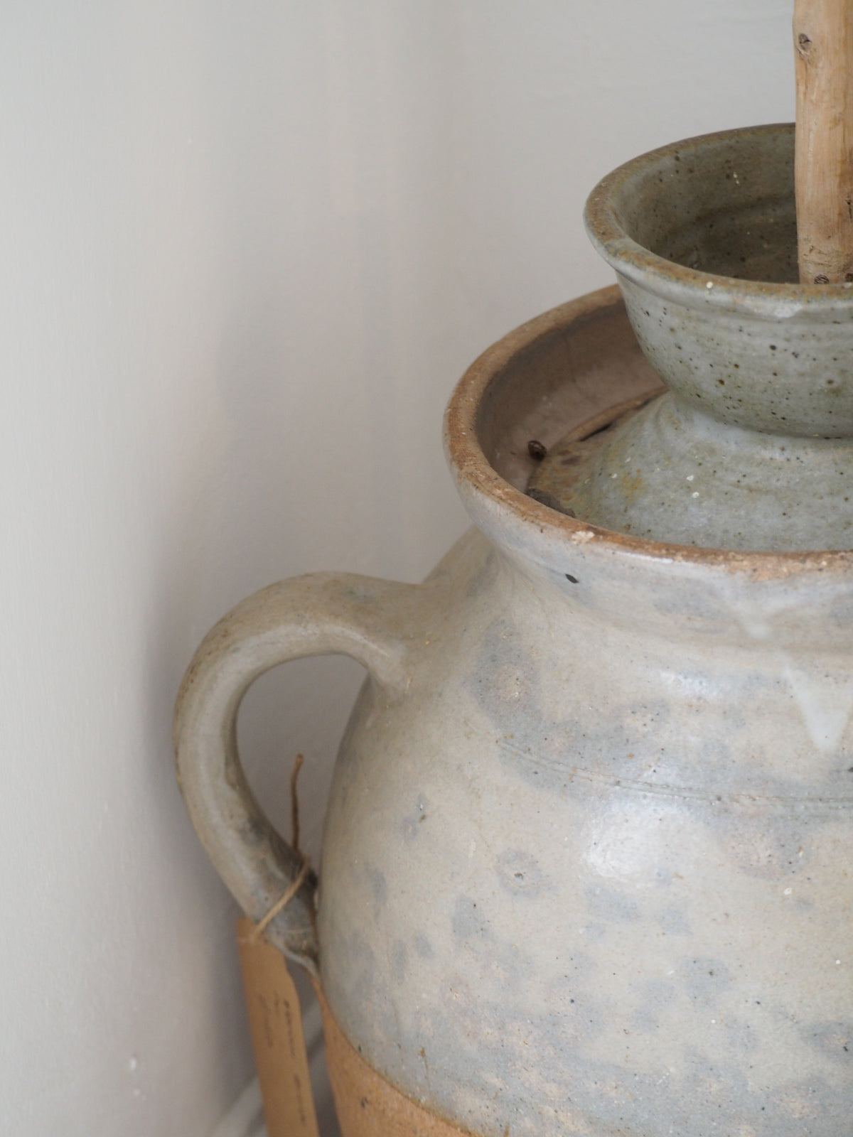 Antique French Stoneware Butter Churn / Confit Pot