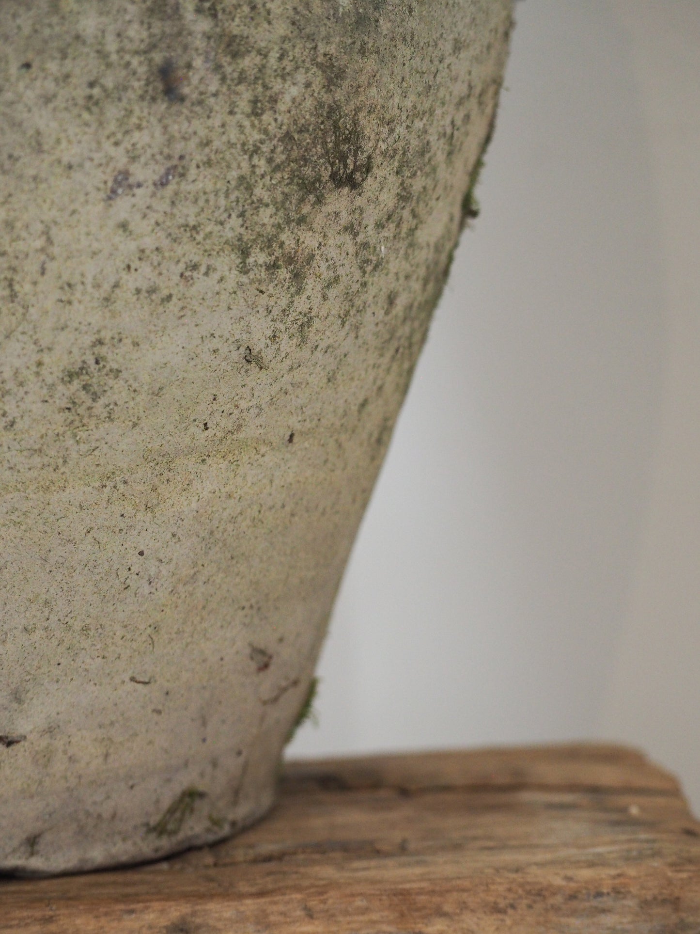 Antique Large 18th-Century Light Grey French Terracotta Walnut Oil Jar / Decorative Jug / Vase